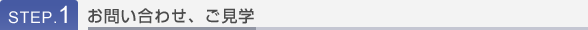 STEP.1 お問い合わせ、ご見学